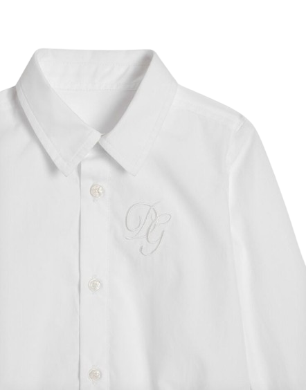 Camicia a body per neonato Dolce & Gabbana Kids bianca con colletto classico L11O82 G7P1Z W0800 DOLCE & GABBANA KIDS