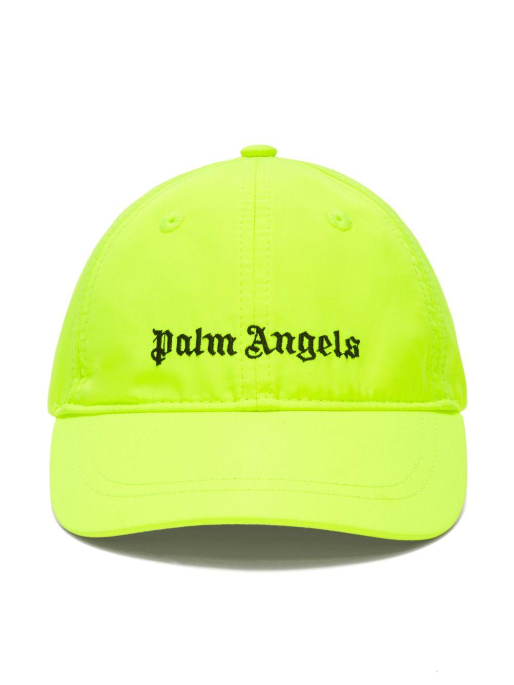 Cappello da baseball con ricamo per bambino Palm Angels Kids giallo con tesa curva PBLB002S25FAB001 6510 PALM ANGELS KIDS