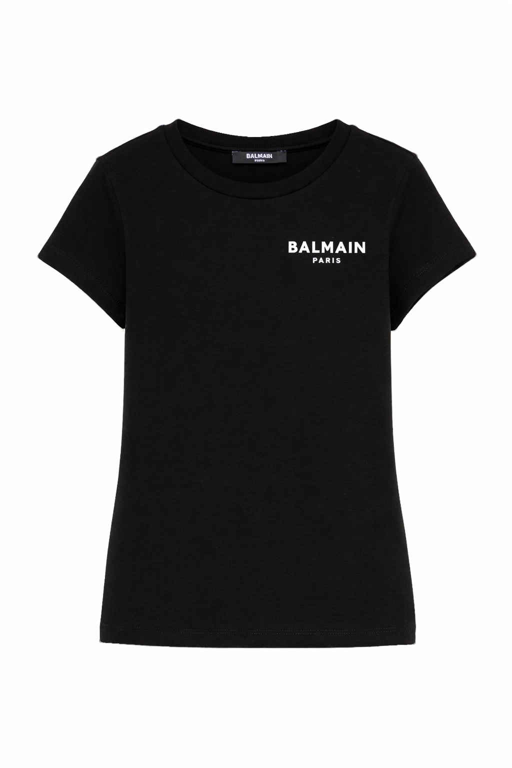 T-shirt per bambina Balmain Kids nera con logo sul davanti BY8C61 Z3277 930BC BALMAIN KIDS