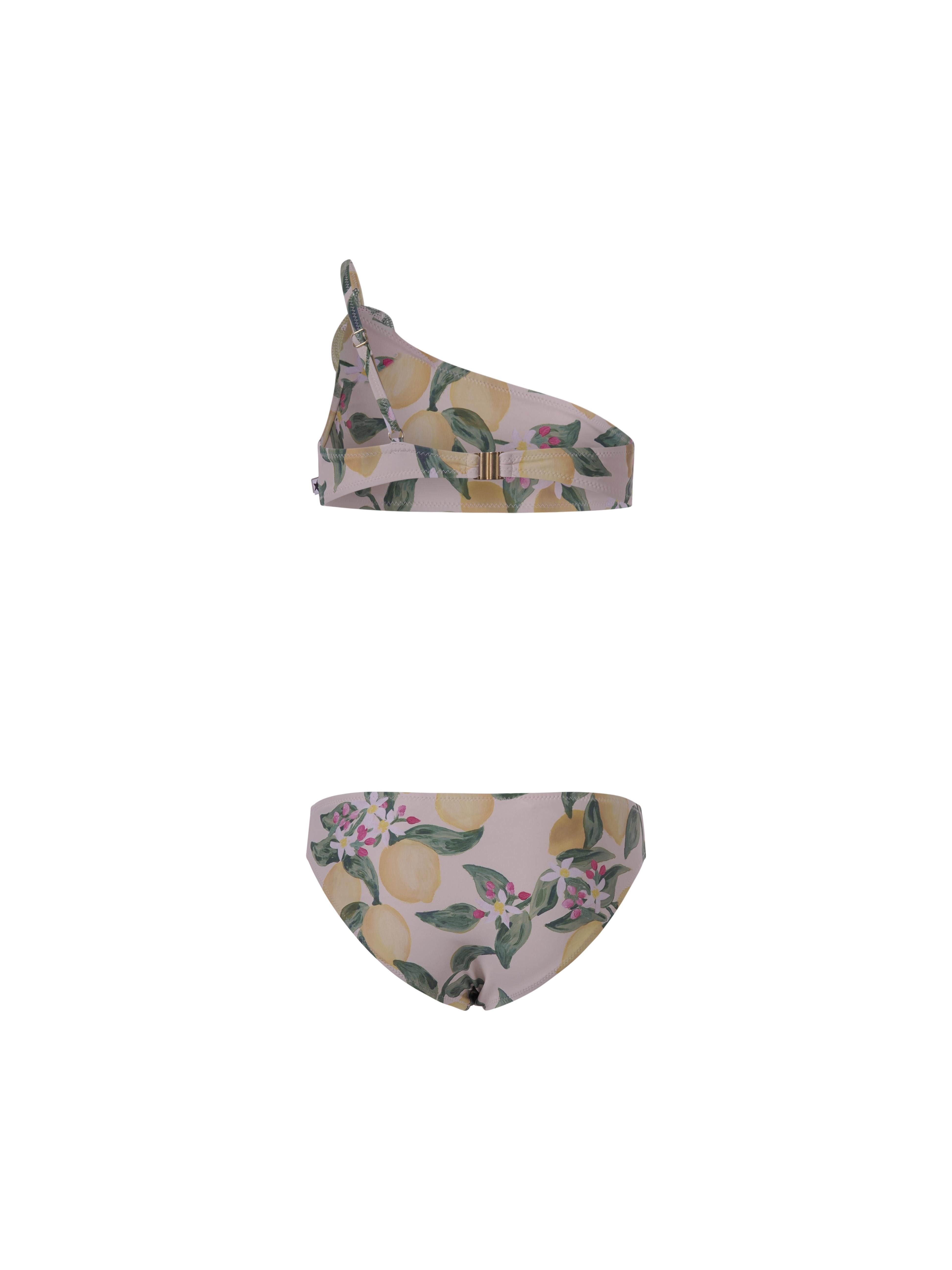 Bikini per neonata Molo Kids bianco crema monospalla a fiori 8S26P109 9505 MOLO