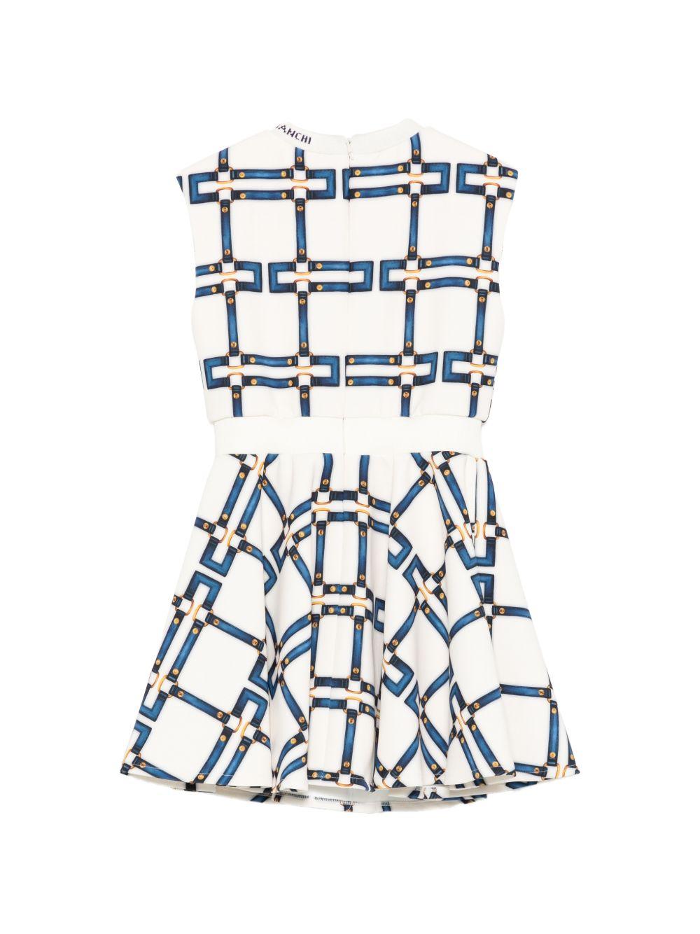 Abito per bambina Elisabetta Franchi la mia bambina bianco con stampa EFAB6520GAE01 D681 ElISABETTA FRANCHI