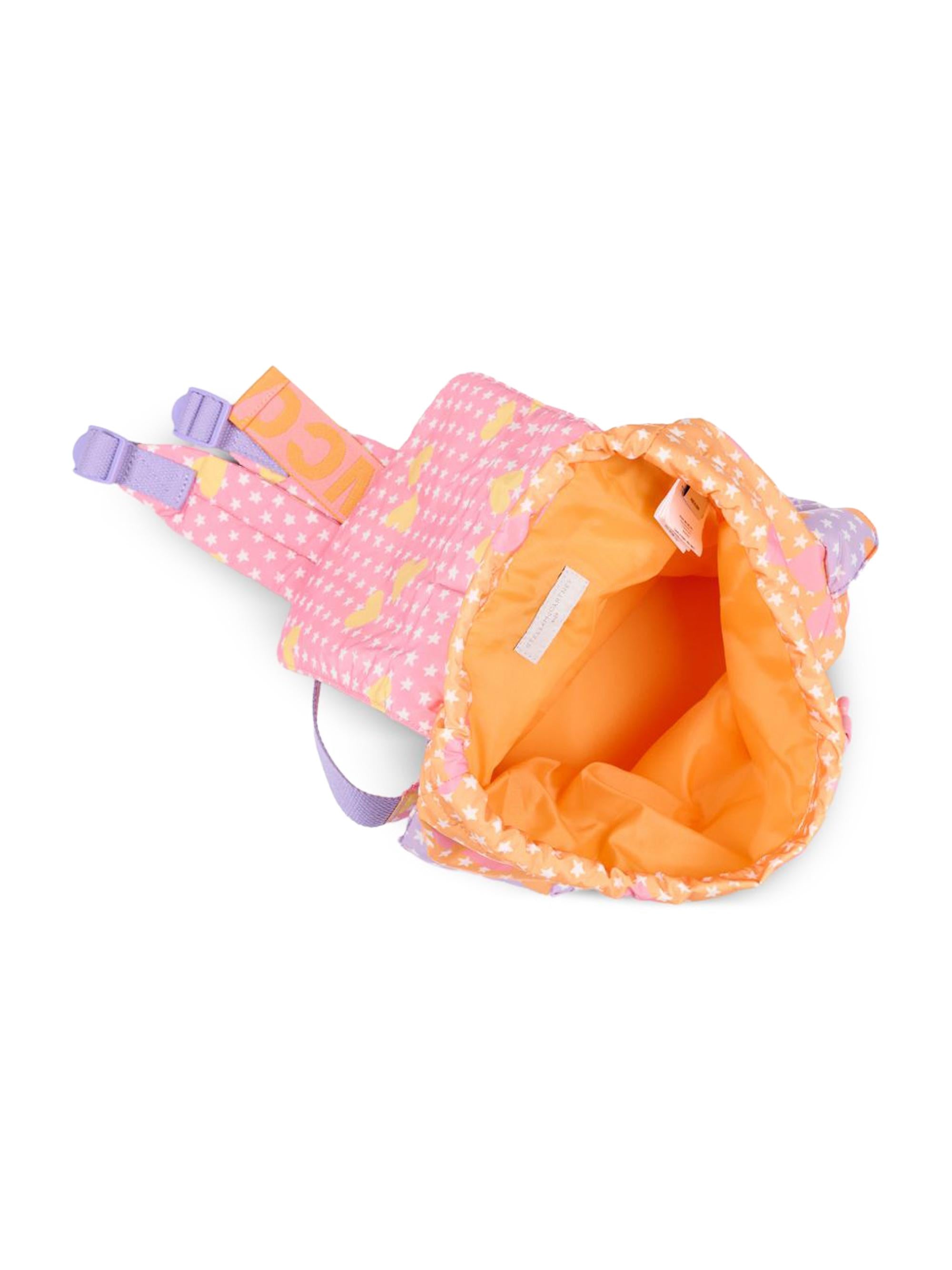 Zaino per bambina Stella McCartney Kids rosa con stampa a stelle all-over TY0A18 Z3616 51UMC STELLA McCARTNEY KIDS