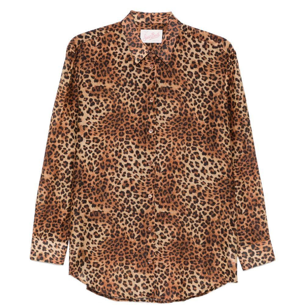 Camicia per donna MC2 Saint Barth animalier con chiusura con bottoni sul davanti BRIG001 00168L MC2 ST. BARTH