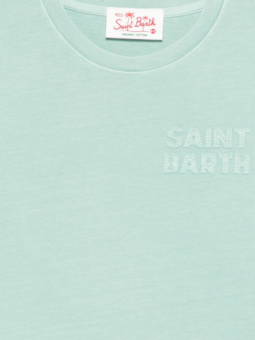 T-shirt per bambino MC2 Saint Barth Kids verde chiaro con stampa a rilievo POT0002 01230L MC2 ST. BARTH KIDS