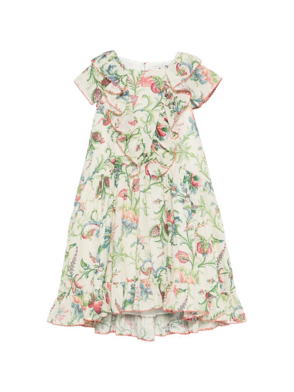 Abito per bambina Etro Kids beige con stampa floreale GY1B50 M0082 106MC ETRO KIDS