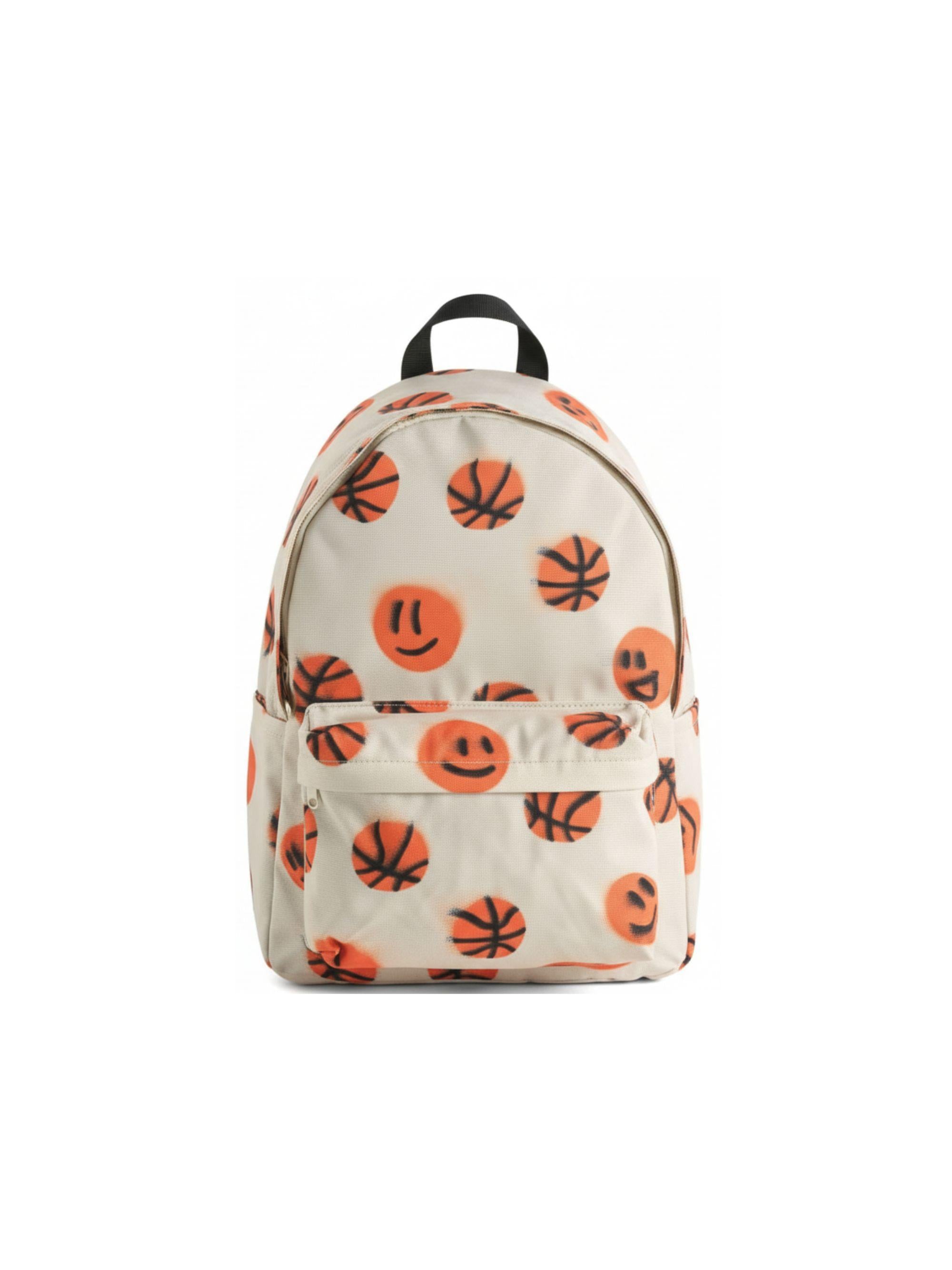Zaino Mio per bambino Molo écru con stampa basketball 7S26V204 9544 MOLO