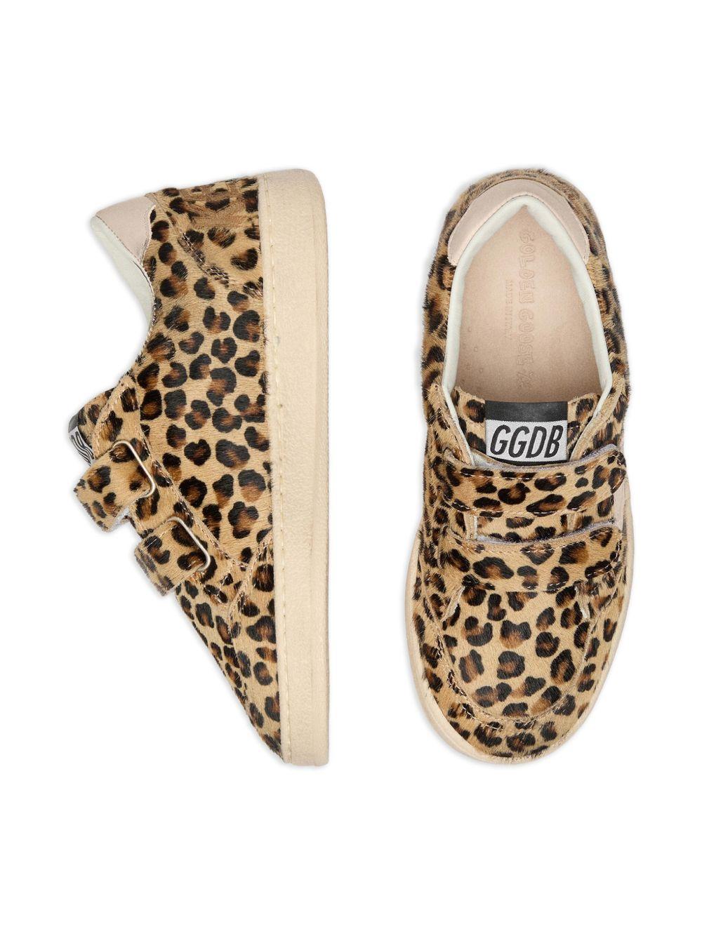 Sneakers per bambina Golden Goose Kids marrone con stampa animalier F00501F008053 83247 GOLDEN GOOSE KIDS