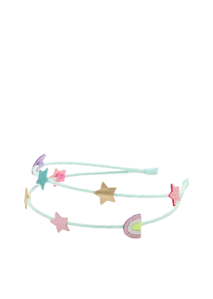 Cerchietto per capelli per bambina Mimi & Lula azzurro con decorazione a stelline 182014-39 RAINBOW MIMI & LULA KIDS