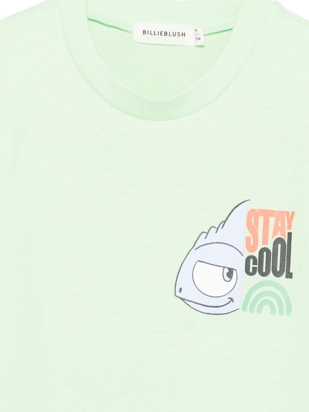 T-shirt per bambino Billieblush verde con stampa grafica U21703 735 BILLIEBLUSH KIDS