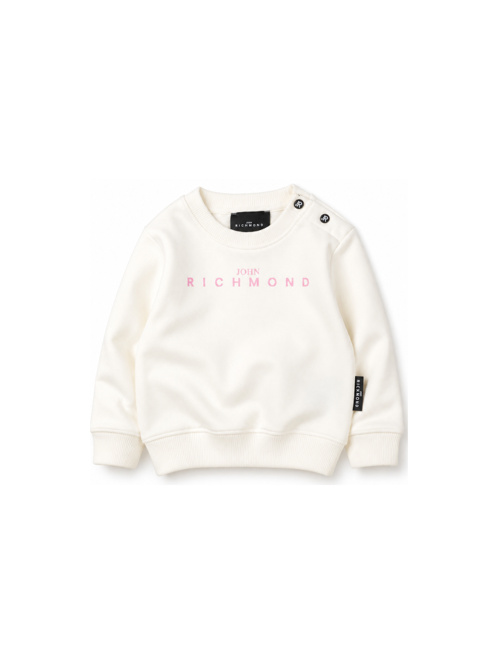 Felpa per neonata John Richmond Kids bianca con stampa logo RIA26023FE OFF-WHITE JOHN RICHMOND KIDS