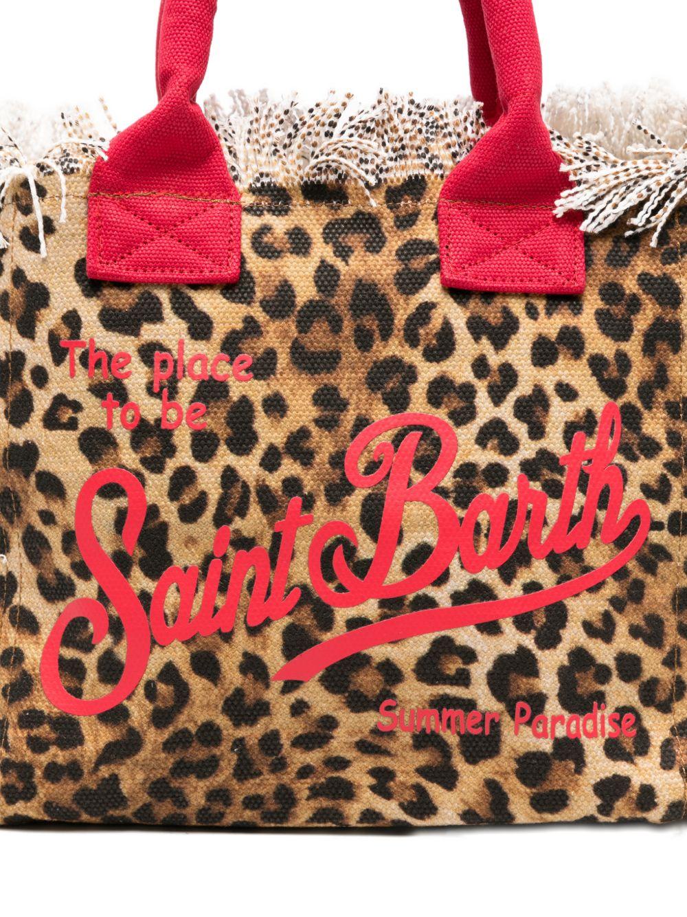 Borsa tote Colette MC2 Saint Barth animalier con manici rossi COL0001 00329L MC2 ST. BARTH KIDS