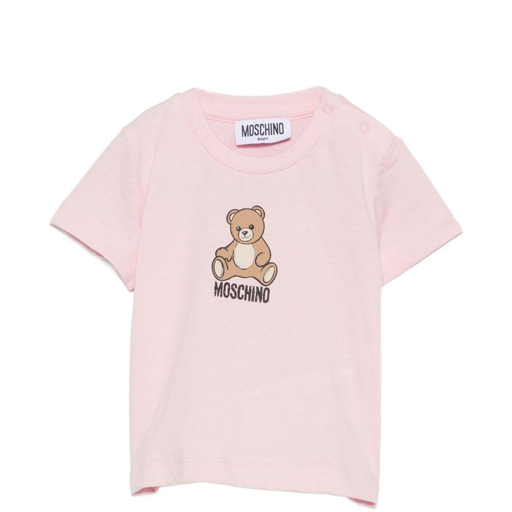 T-shirt per neonata Moschino Kids rosa con motivo Teddy Bear M9M047LAA10 50209 MOSCHINO KIDS