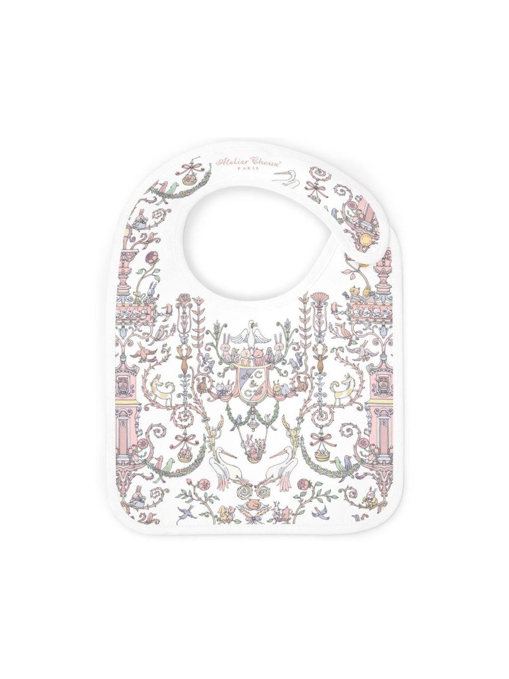 Bavaglino per neonati Atelier Choux bianco con stampa BI-CS-TDJ P-U ATELIER CHOUX PARIS KIDS