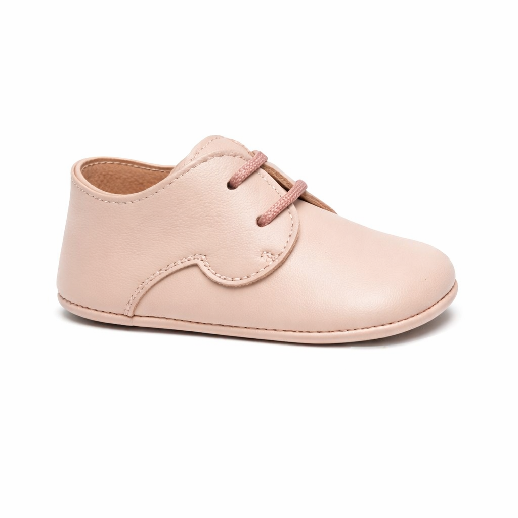 Scarpine primi passi per neonato Eli1957 beige con suola in pelle 10016AL NUDE Eli Kids