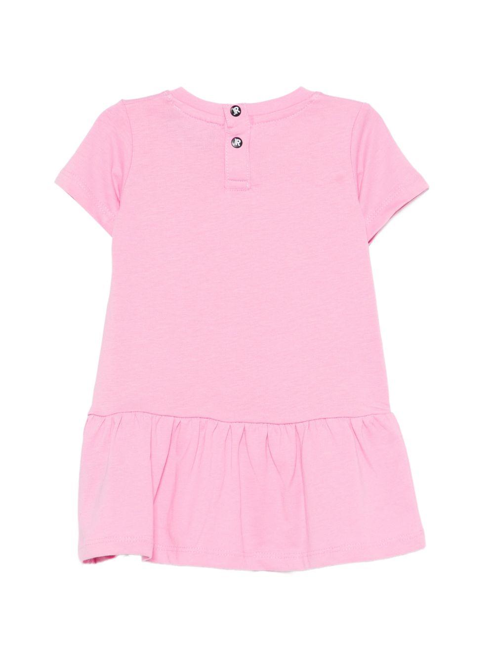 Abito per neonata John Richmond Junior rosa con ruches RIP26034VE PINK BEGONIA JOHN RICHMOND KIDS