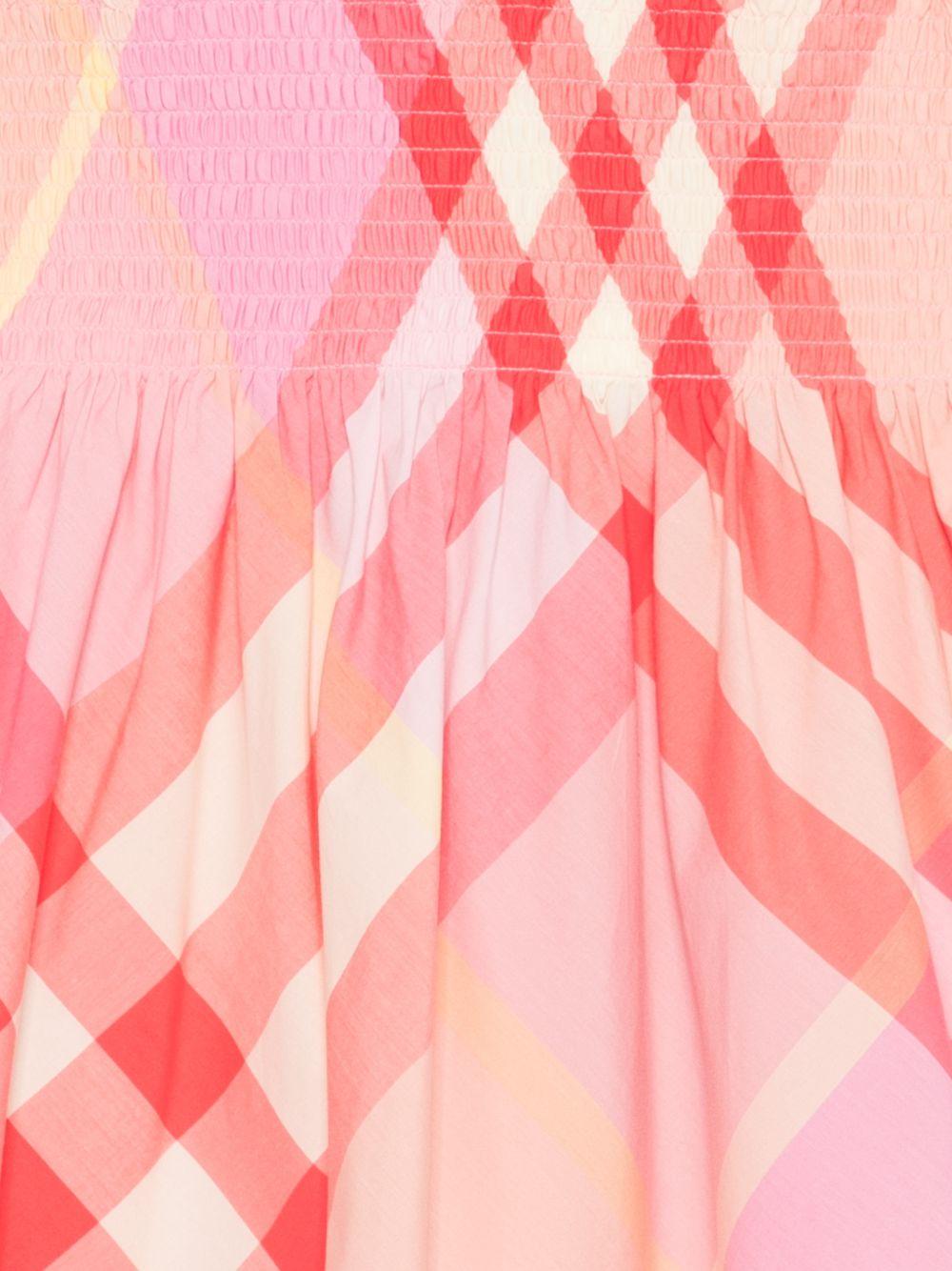 Abito per bambina Burberry Kids rosa con design a quadri 8117822 C4231 BURBERRY KIDS