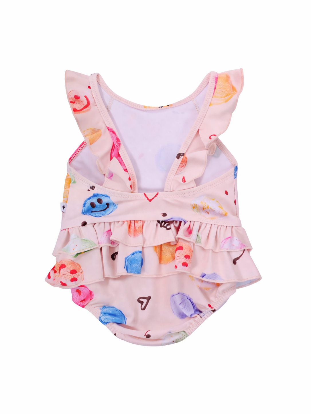 Costume per bambina Molo Kids beige con stampa all-over 8S26P524 9502 MOLO
