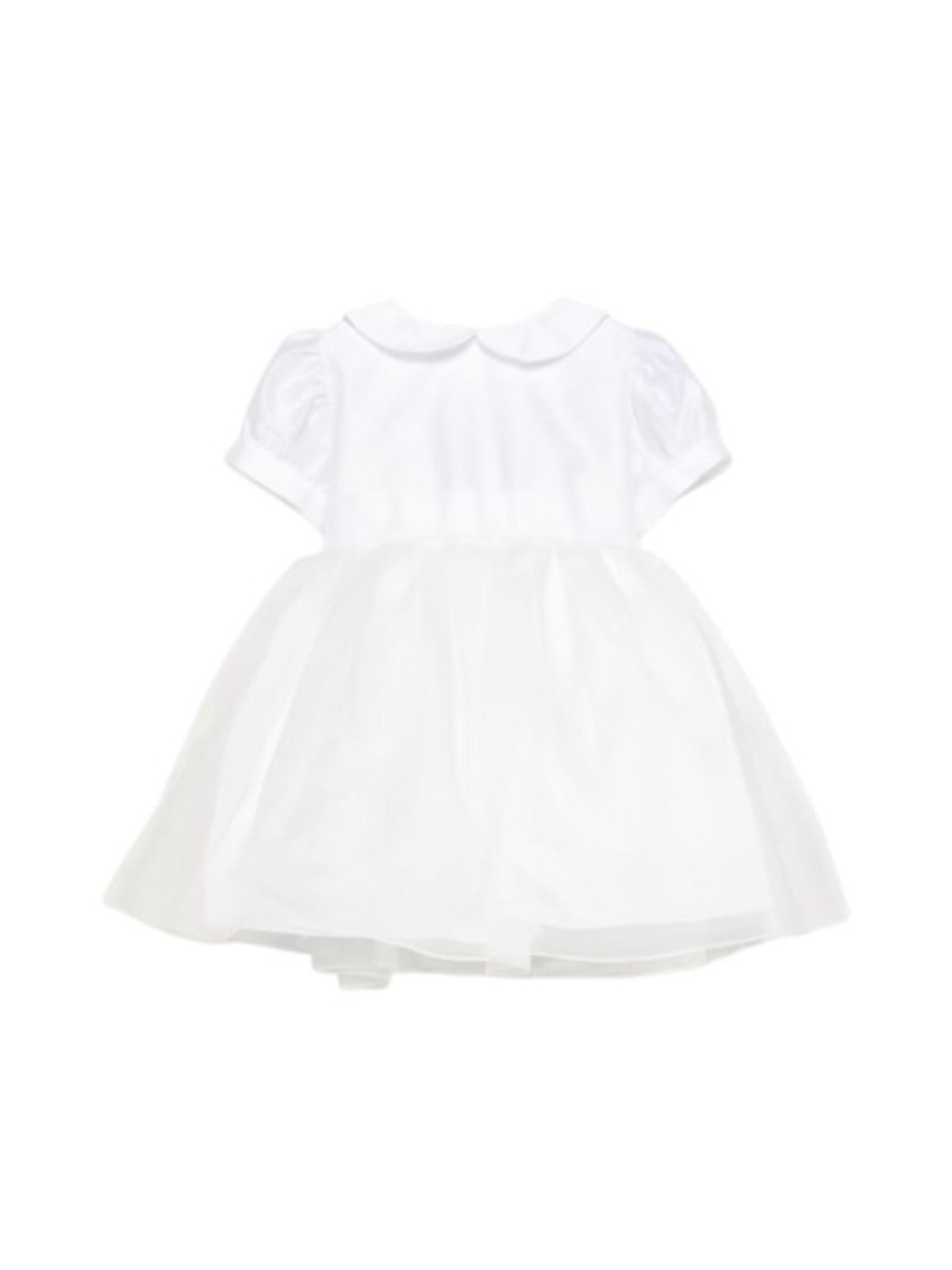 Abiti eleganti per neonata Mariella Ferrari bianco con colletto alla Peter Pan ATI9NB 074 MARIELLA FERRARI
