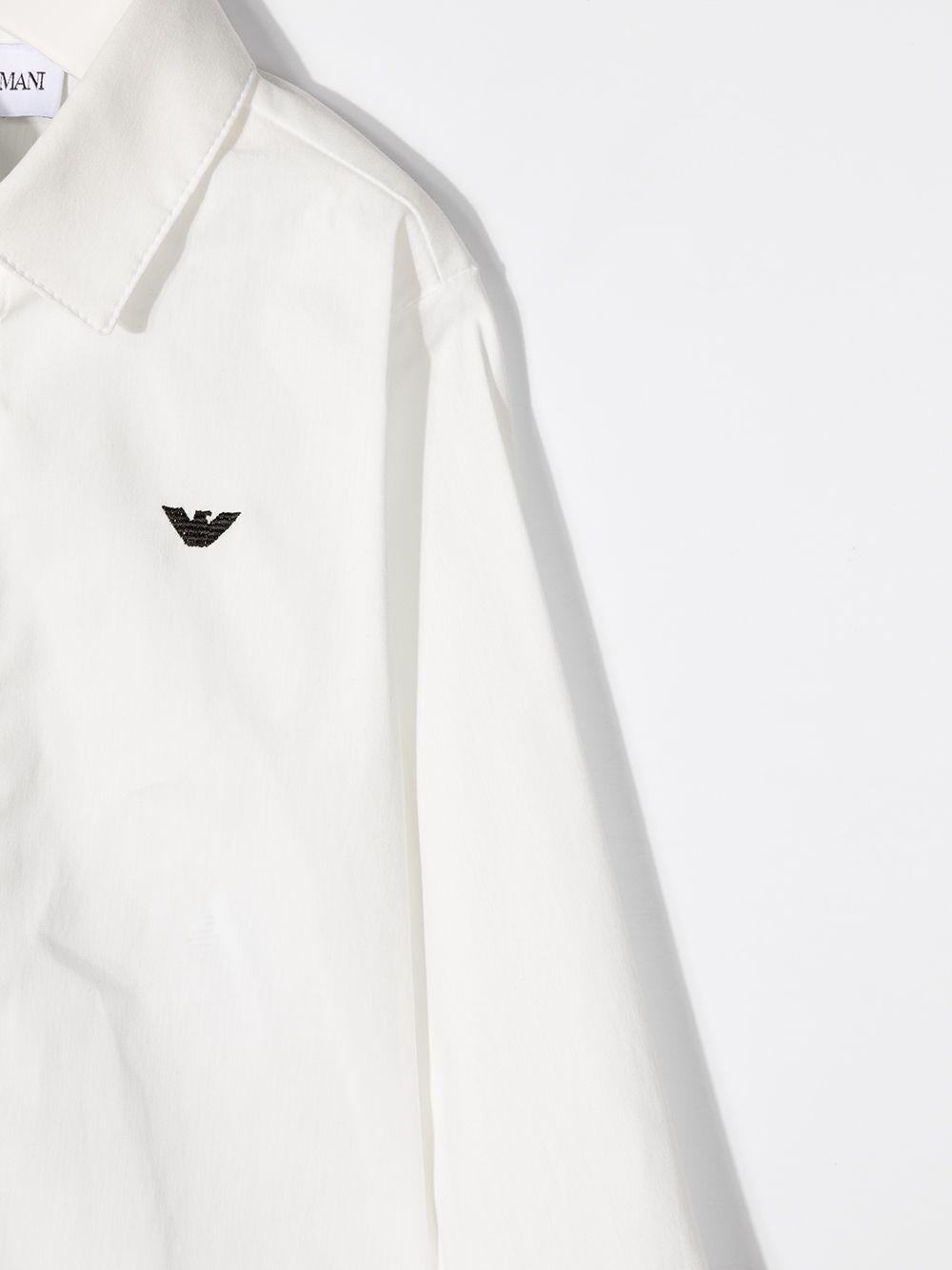 Completo tre pezzi per neonato Emporio Armani Kids bianco e nero con logo ricamato 6HH810 4N3FZ 0999 EMPORIO ARMANI KIDS