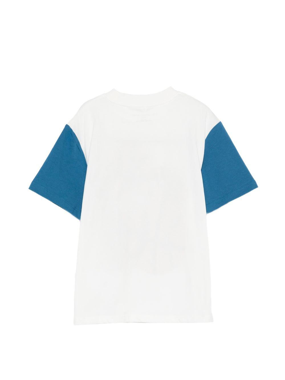T-shirt per bambino Stella McCartney Kids bianco con maniche a contrasto TY8R31 Z0434 101 STELLA McCARTNEY KIDS