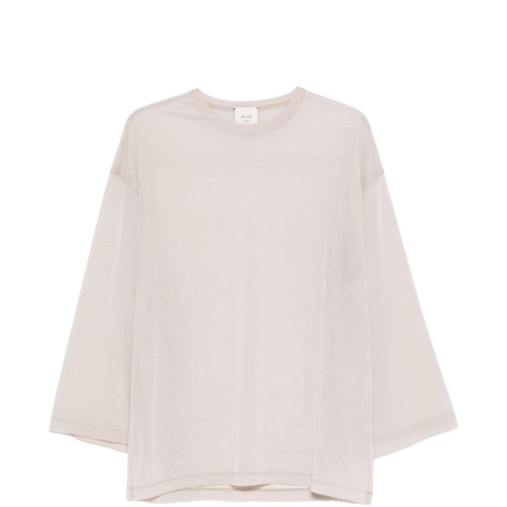 T-shirt per donna Alysi rosa con effetto semi-trasparente 116437 P6208 CP ALYSI