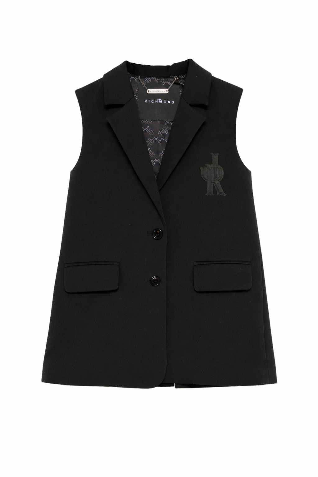 Gilet per bambina John Richmond Junior nero con decorazione RGP26062GC BLACK JOHN RICHMOND JUNIOR