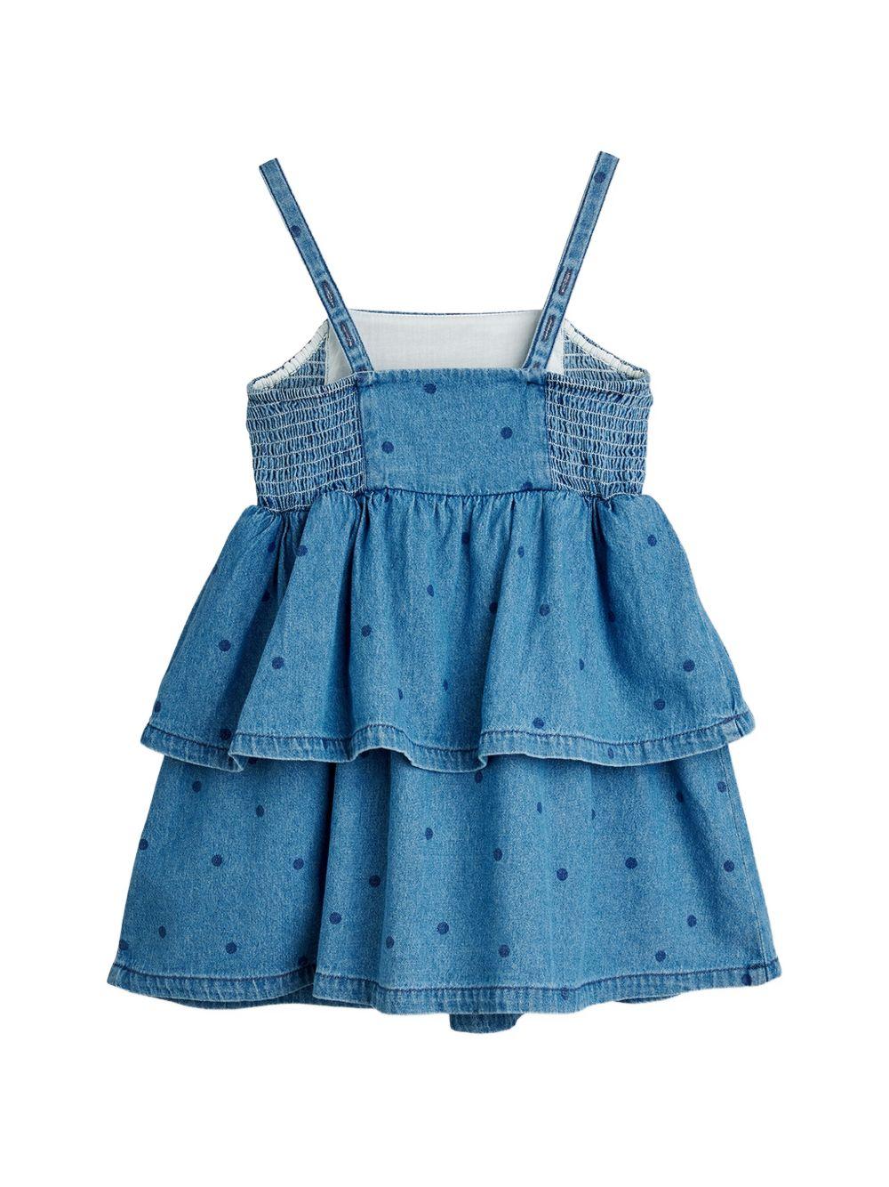 Abito per neonata Mini Rodini denim con ricamo bassotto 26250120 BLUE MINI RODINI KIDS