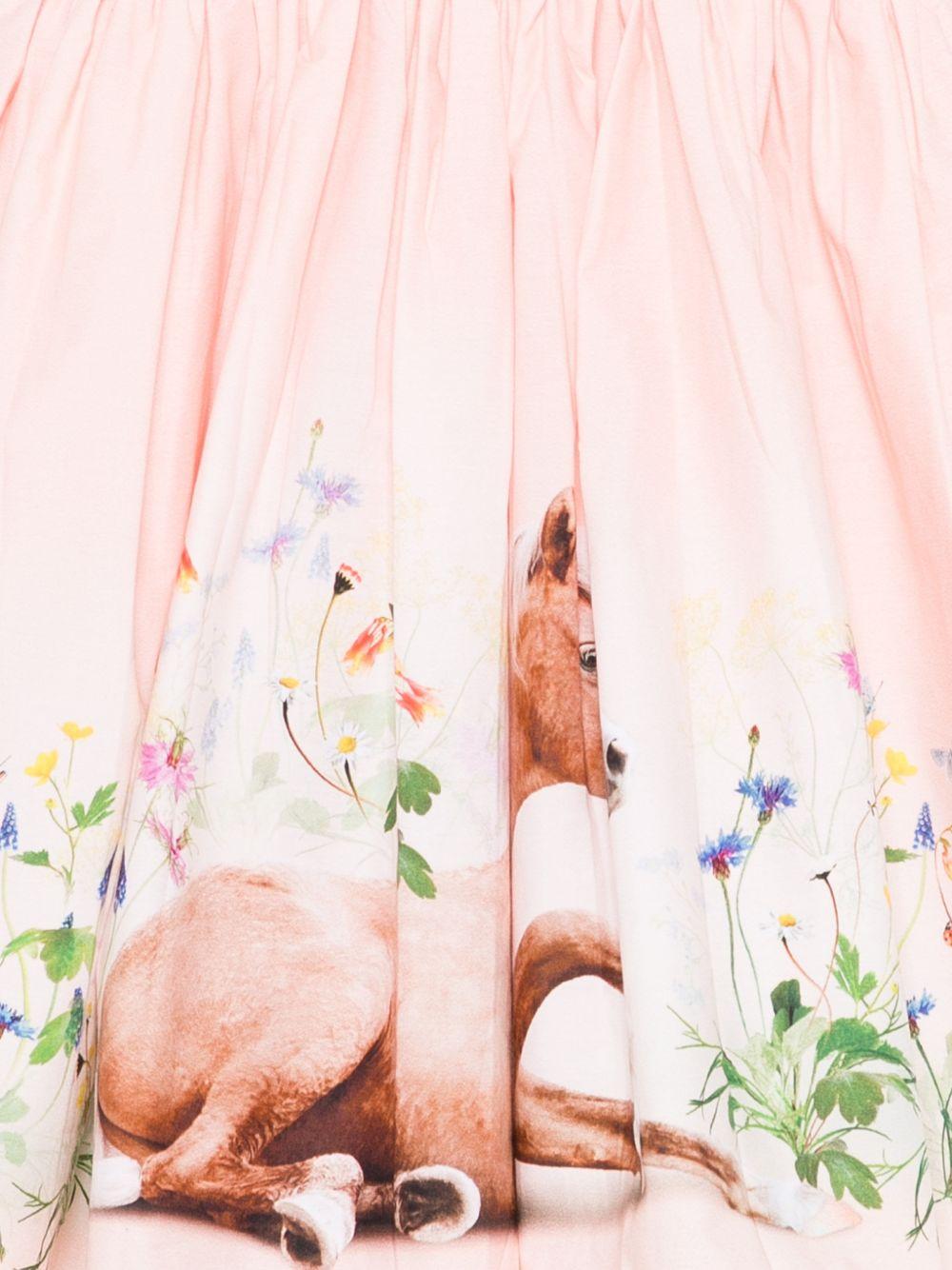 Abito Cissa per bambina Molo rosa con stampa animali 2S26E102 5674 MOLO