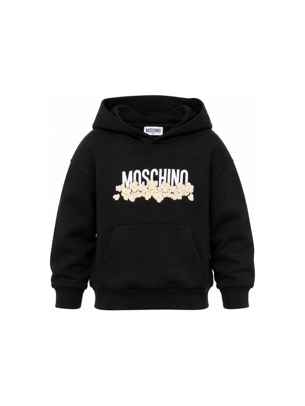 Felpa per bambini Moschino Kids nera con stampa grafica HUF09ZLCA83 60100 MOSCHINO KIDS