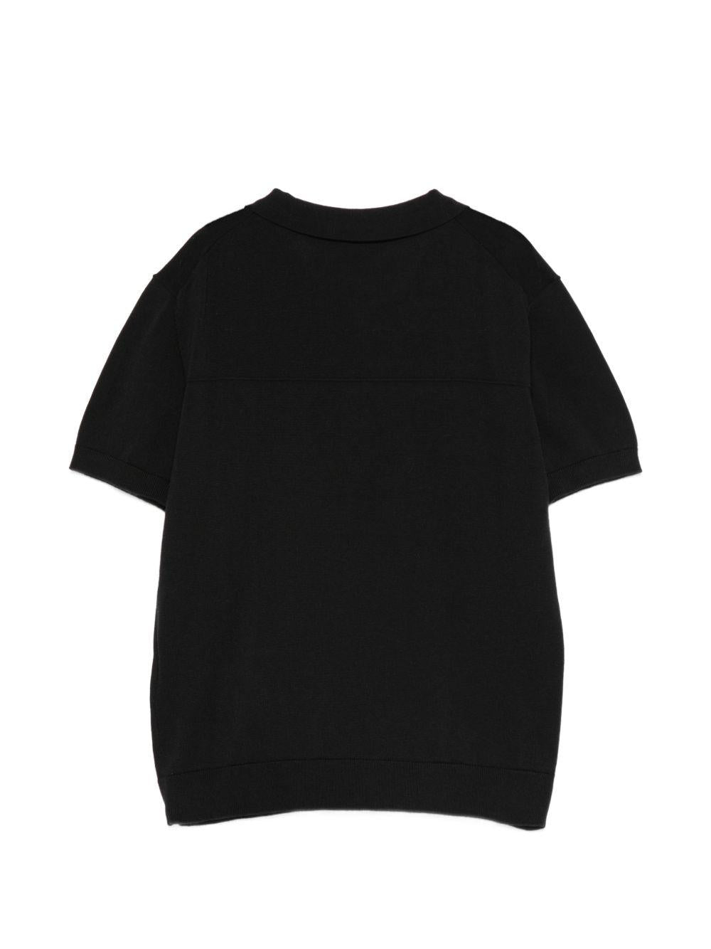 Polo per bambino Paolo Pecora Kids nera con scollo a V PP4277 NERO PAOLO PECORA KIDS