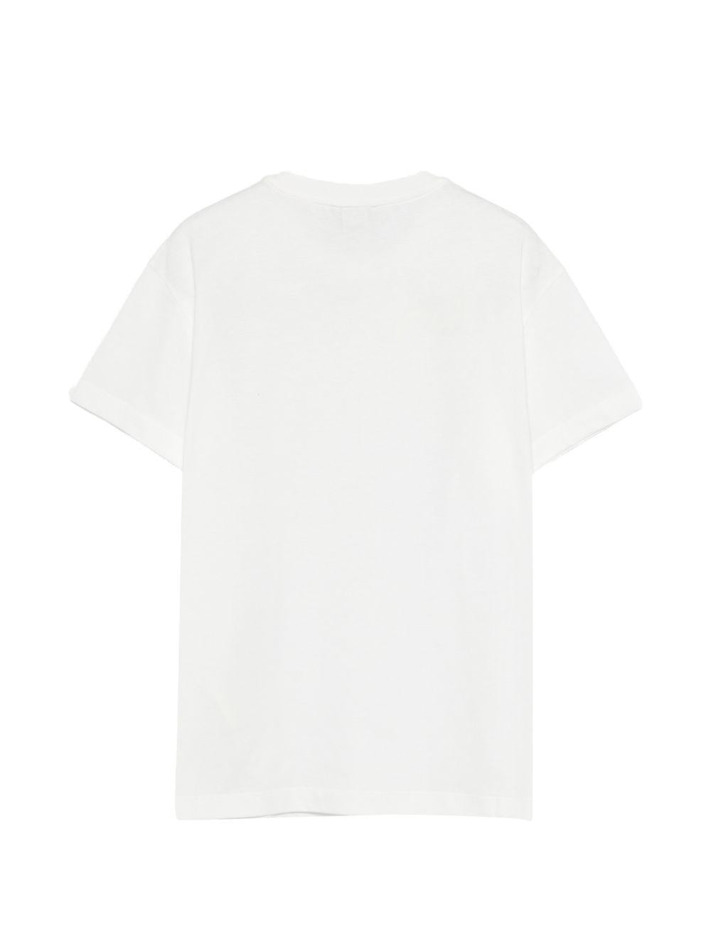 T-shirt per bambino Fendi Kids bianca con logo sul davanti JUI202 7AJ F0TU9 FENDI KIDS