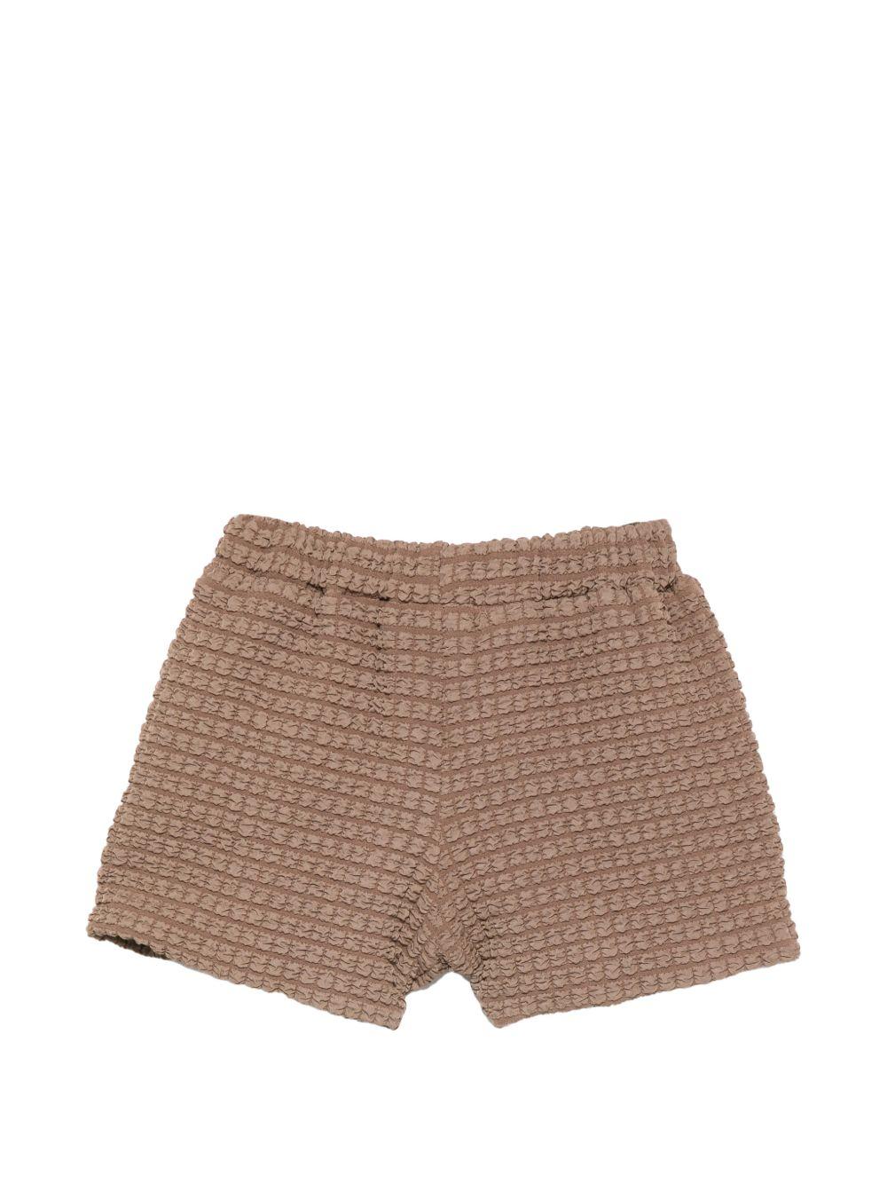 Shorts per bambina Douuod Kids marroni con finitura in rilievo DY6B39 U0267 334 DOUUOD KIDS
