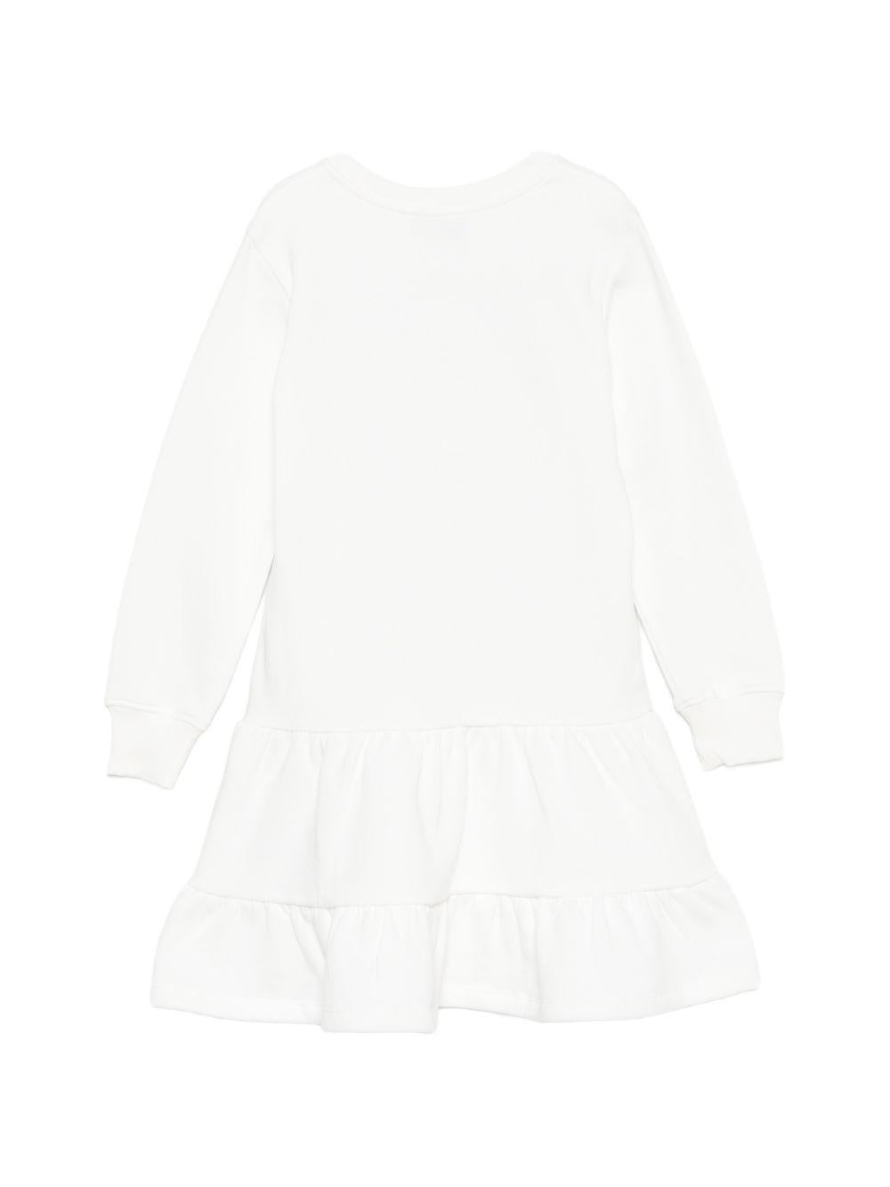Abito per bambina Moschino Kids bianco con stampa grafica HDV0IBLCA83 10063 MOSCHINO KIDS