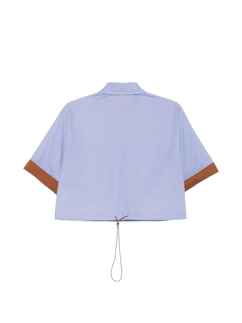 Camicia da donna Merci azzurra con stampa geometrica CAM034P VAR.1 MERCI