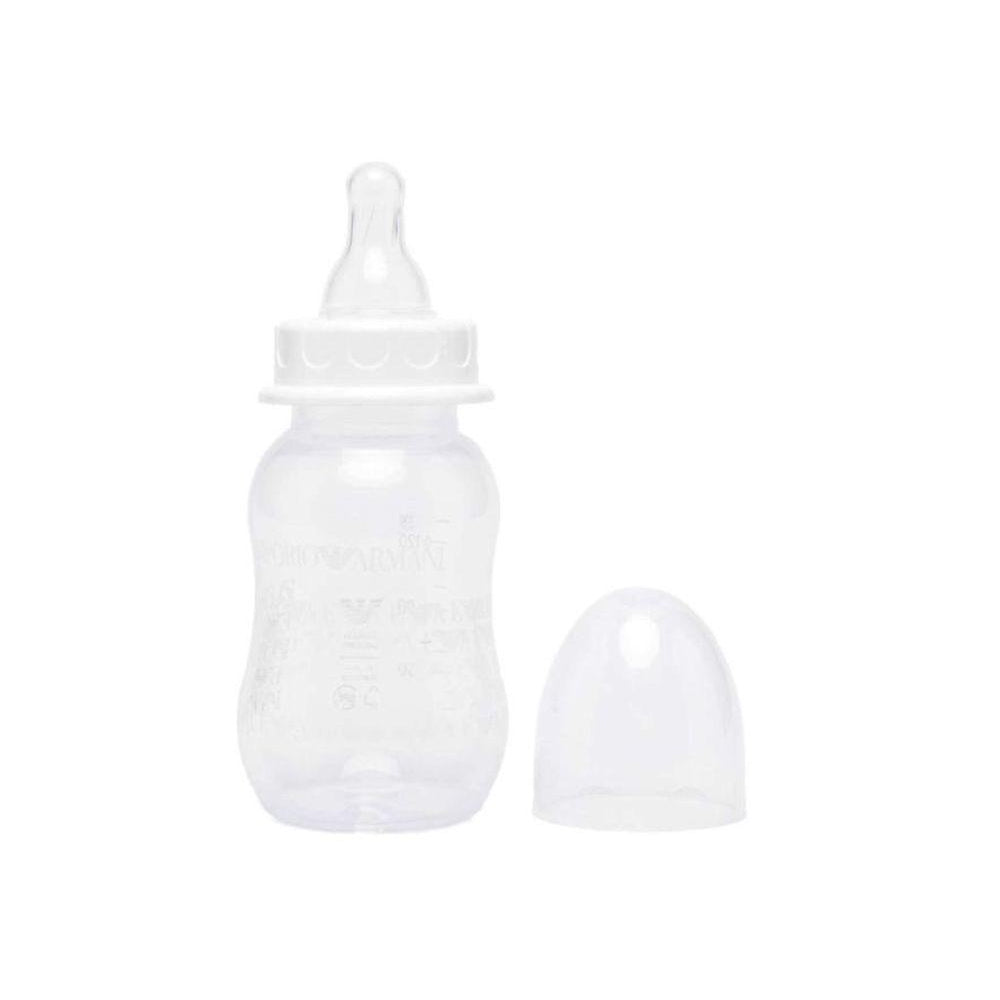 Set biberon per neonati Emporio Armani Kids bianco con stampa con monogramma 409173 CC919 00010 EMPORIO ARMANI KIDS