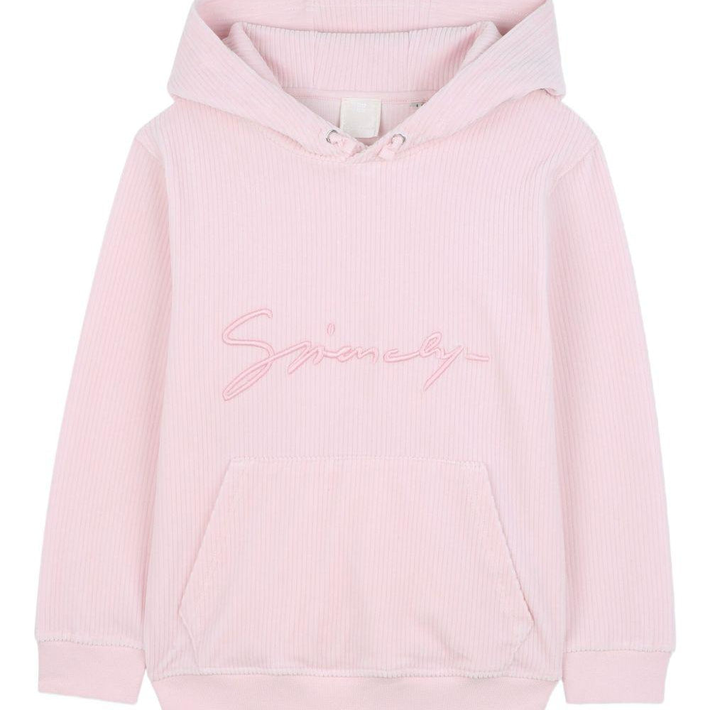 Felpa per bambina Givenchy Kids rosa con logo ricamato e cappuccio H30940 44Z GIVENCHY KIDS