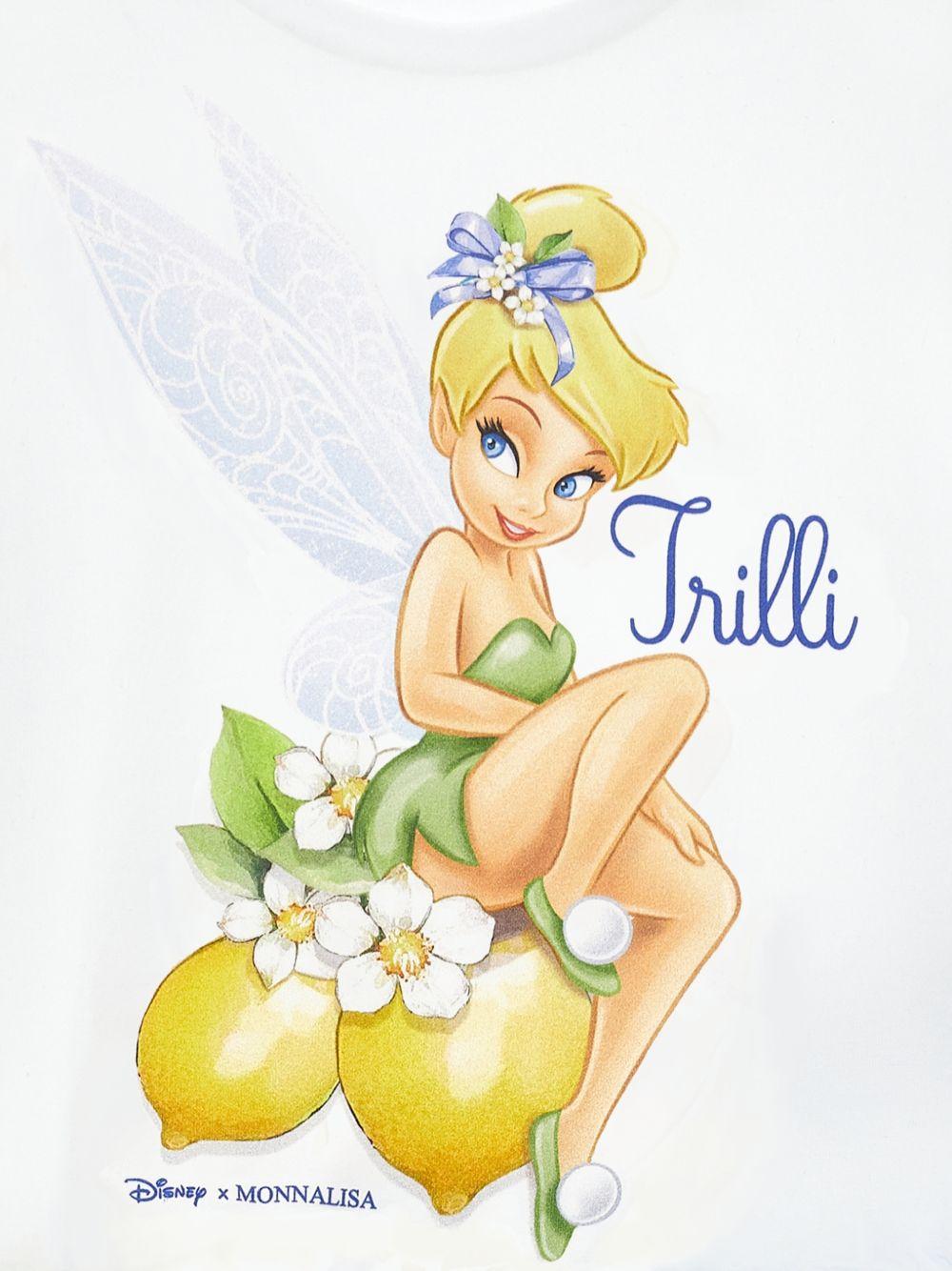 Abito per bambina Monnalisa x Disney multicolore con stampa grafica Trilli 11G916 7201 9914 MONNALISA