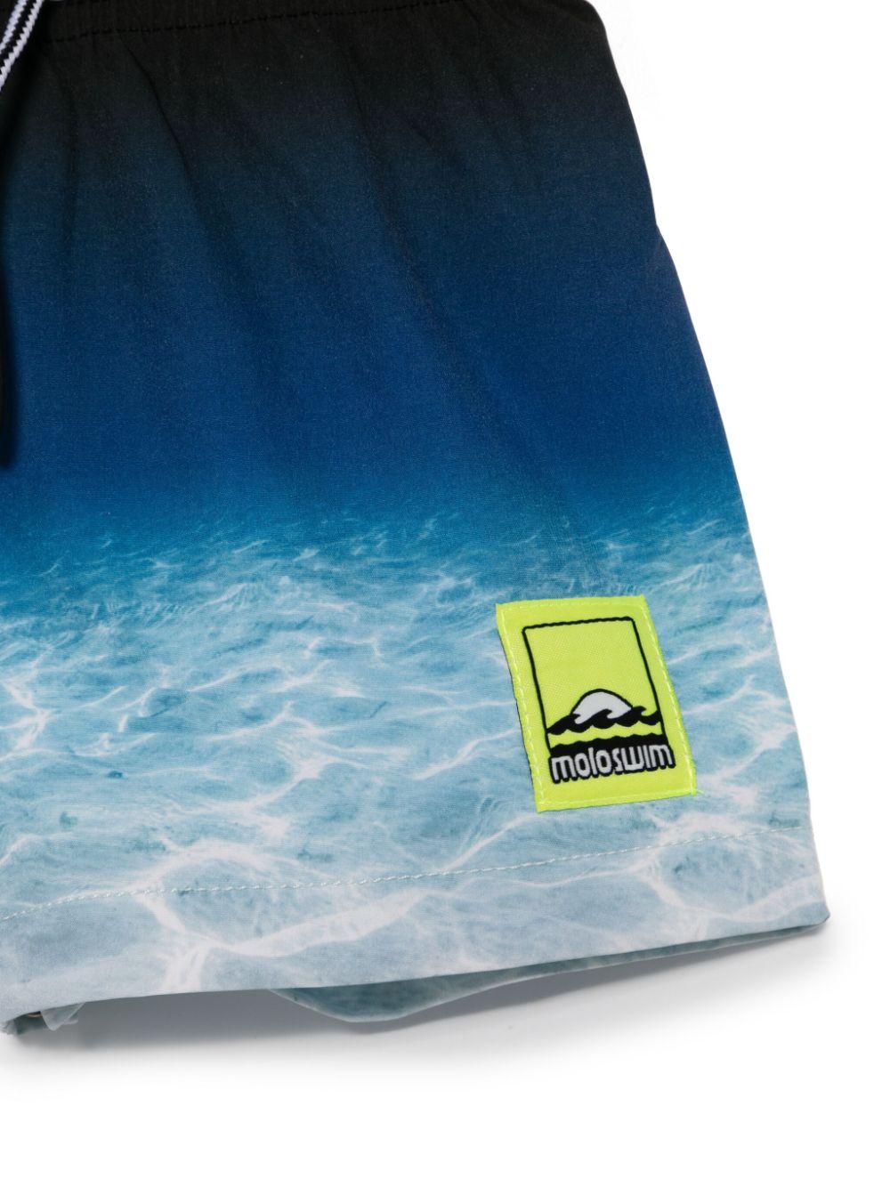 Costume da bagno per neonato Molo Niko blu con stampa squalo 8S25P403NB 3798 MOLO