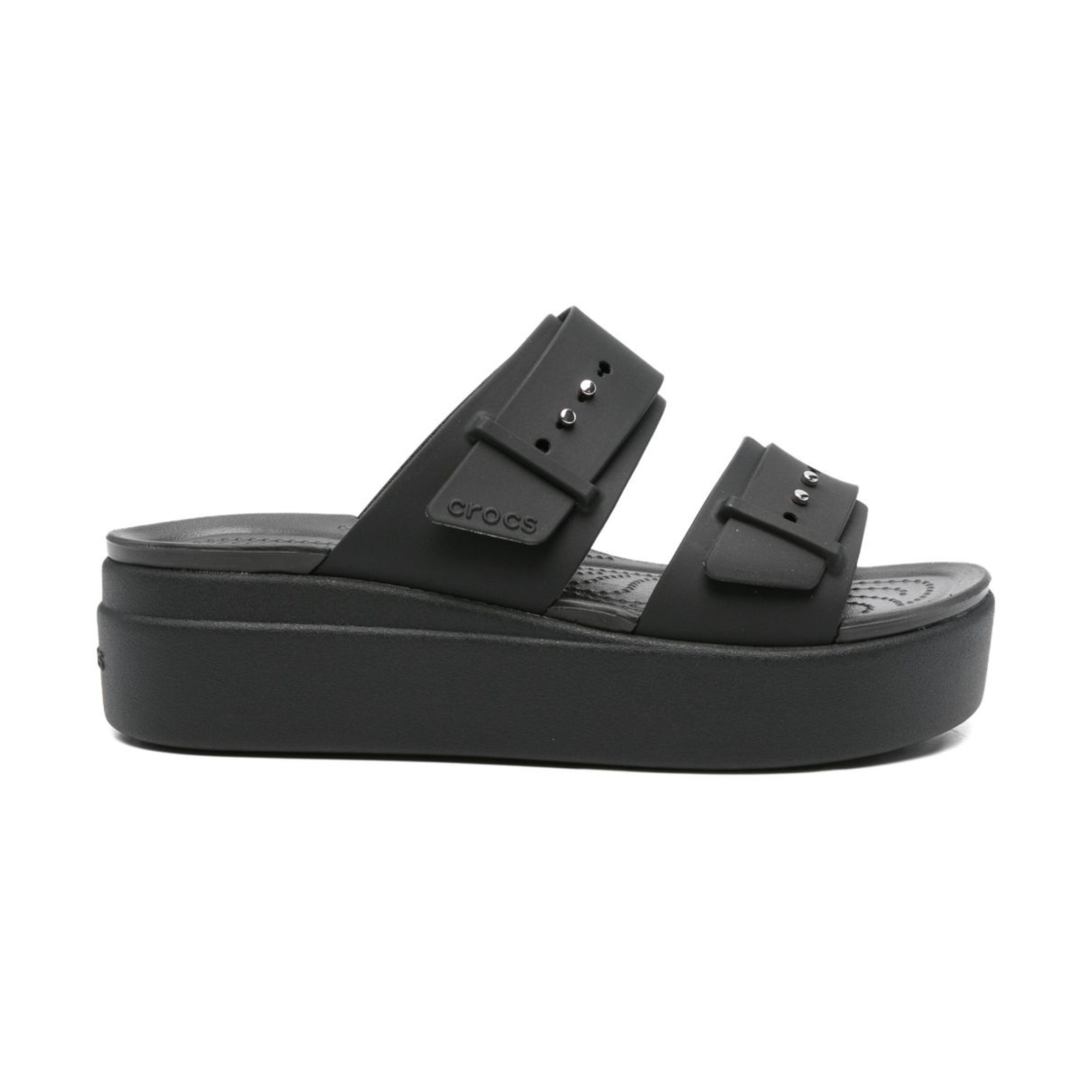 Sandali Brooklyn per donna Crocs nere con doppia fibbia 207431 BLK CROCS KIDS