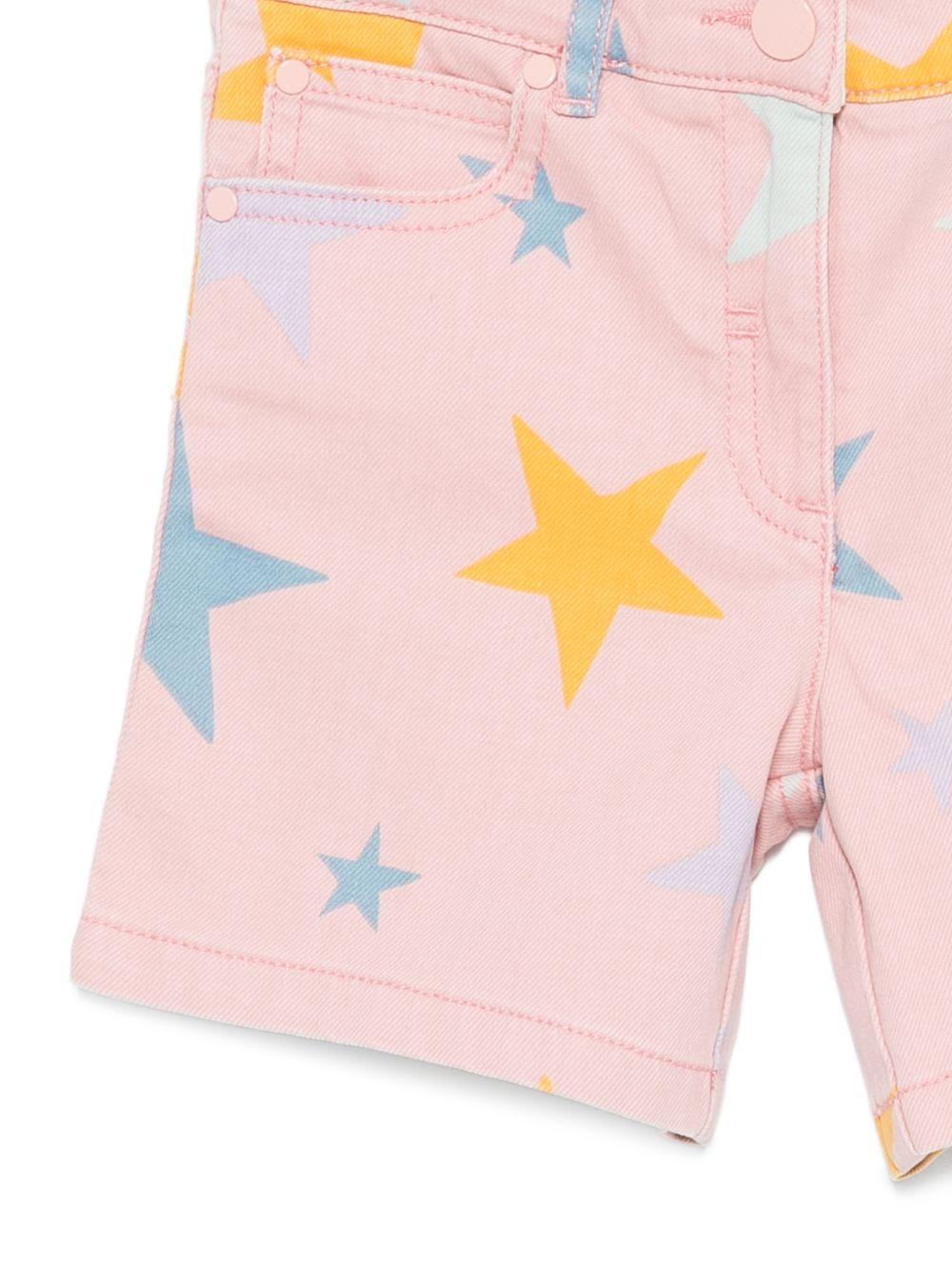 Shorts per bambina Stella McCartney Kids rosa con stampa stelle TY6B19 Z2572 507MC STELLA McCARTNEY KIDS
