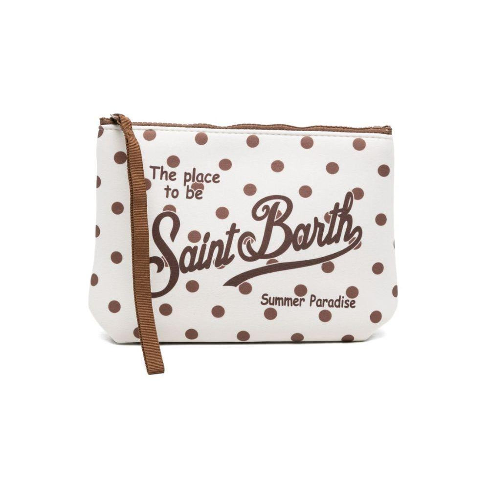 Pochette Aline MC2 Saint Barth beige con stampa a pois ALIN001 03287L MC2 ST. BARTH KIDS