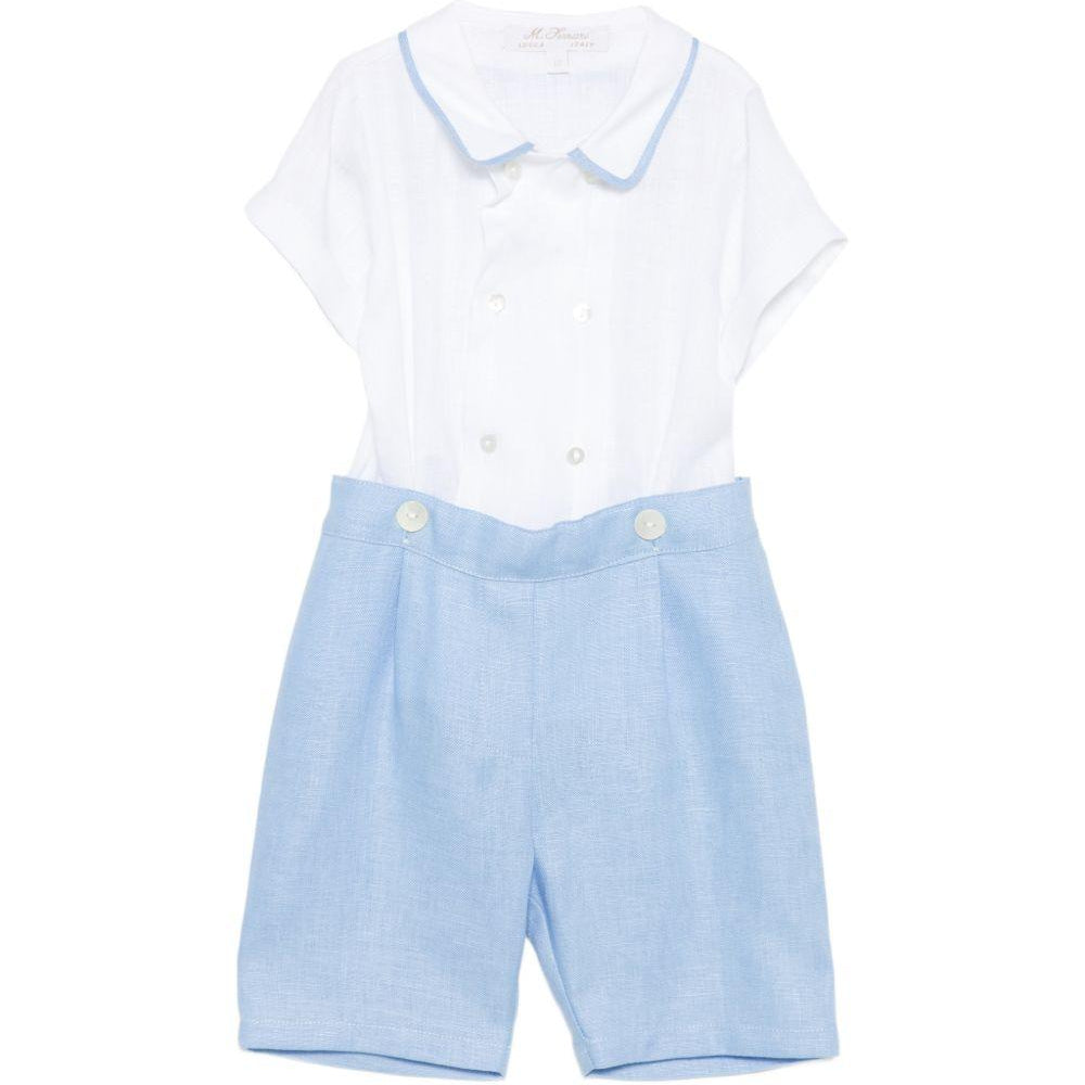 Tutina per neonato Mariella Ferrari multicolore con colletto a punta PLF6 AZZURRO MARIELLA FERRARI KIDS