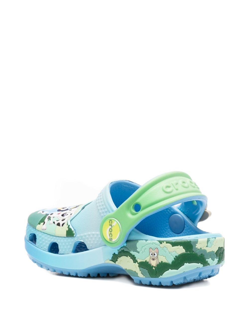 Ciabatte per bambino Crocs Kids azzurre con stampa grafica Bluey Best Buddies 212369 MLT CROCS KIDS