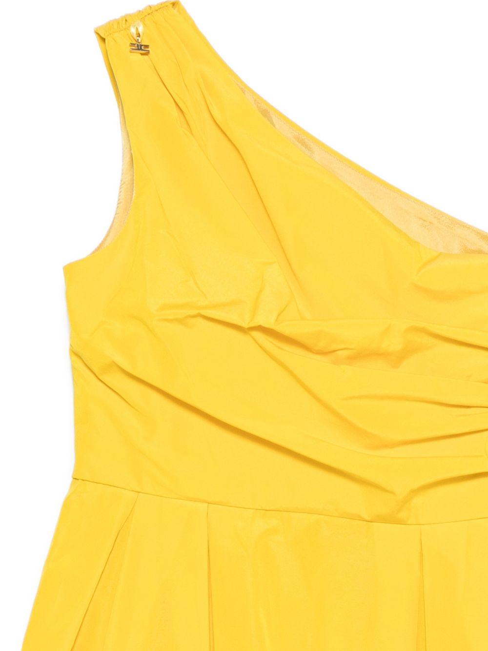 Abito monospalla per bambina Elisabetta Franchi La Mia Bambina giallo plissettato EFAB6740TV033 2033 ElISABETTA FRANCHI KIDS