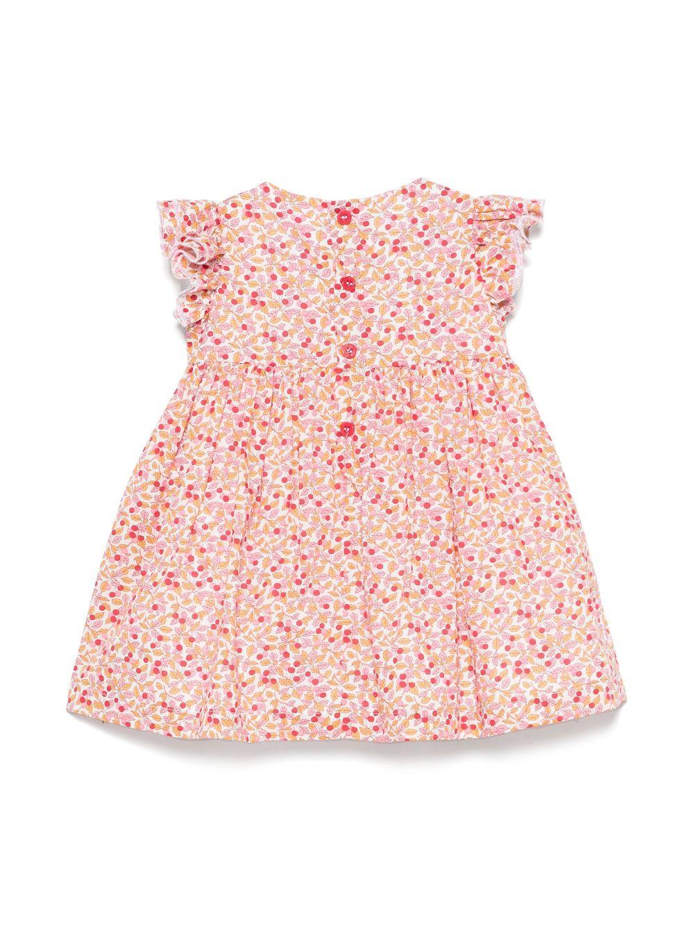 Abito Liberty per neonata Il Gufo rosa con pantaloncini abbinati P25VM791C4139NB 249 IL GUFO
