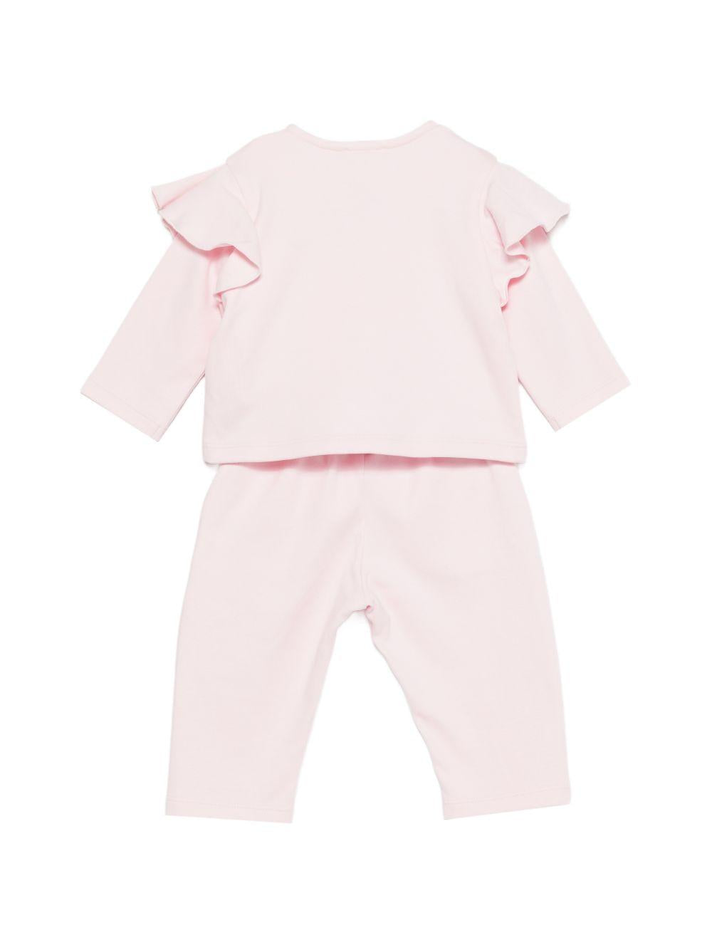 Set due t-shirt e pantaloni per neonata Givenchy Kids rosa con ruches H31270 44Z GIVENCHY KIDS