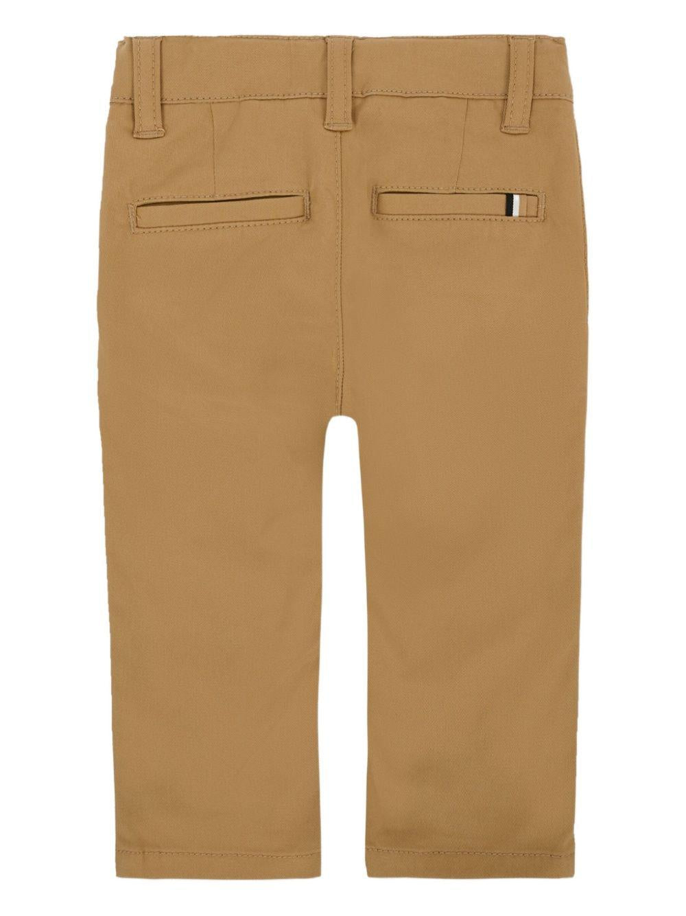Pantaloni da bambino Boss Kids beige con tasche frontali J52705 269 BOSS KIDS