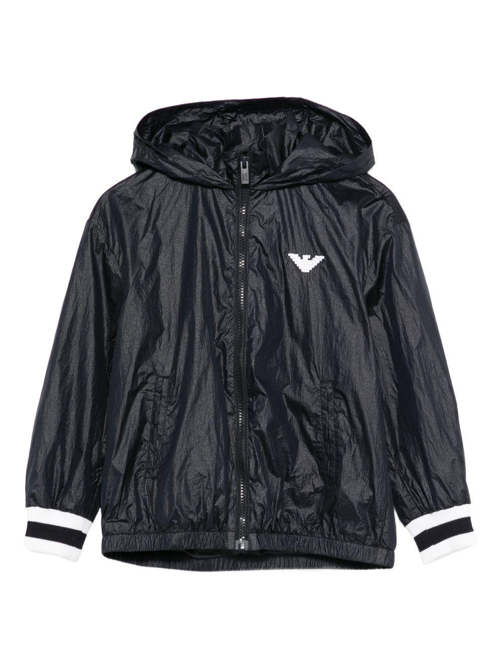 Giubbino per bambino Empotio Armani Kids nero con dettaglio logo EB000889 AF21239 UB118 EMPORIO ARMANI KIDS
