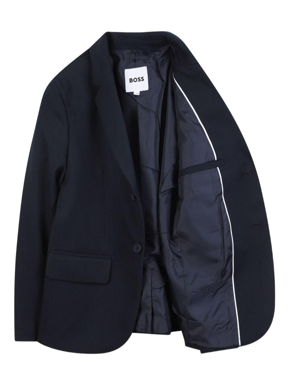 Abito da bambino Boss Kids blu navy con revers classici J52684 862 BOSS KIDS