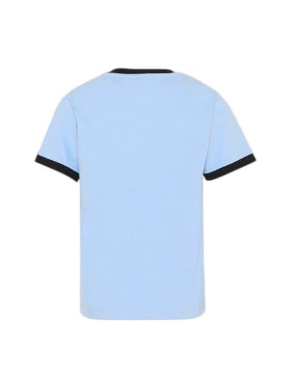 T-shirt per bambino Balmain Kids azzurra con stampa del logo sul davanti BY8P41 Z3672 652NE BALMAIN KIDS